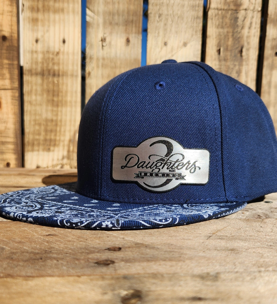 Custom Polymer Brushed Metal Badge Hats
