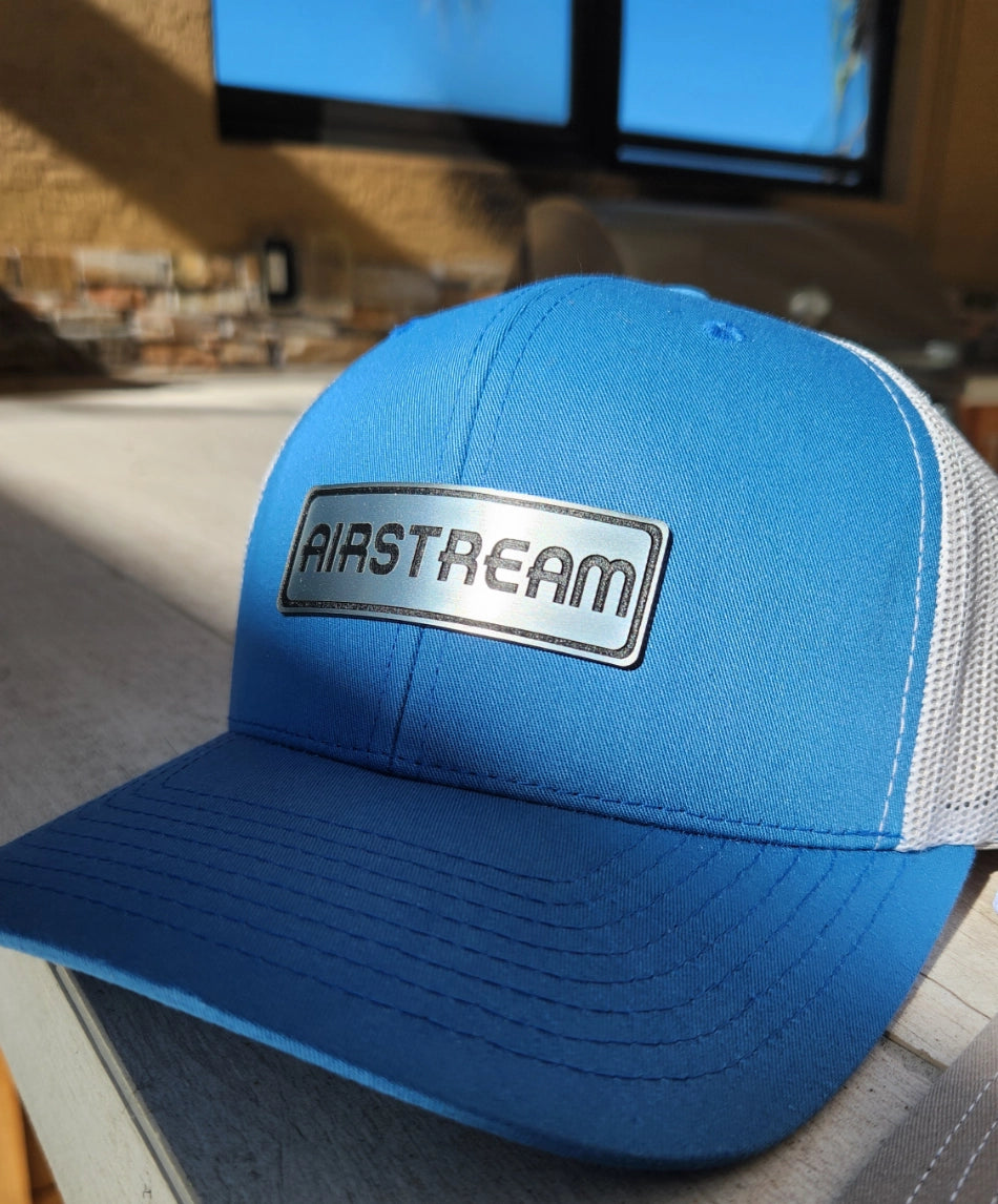 Custom Polymer Brushed Metal Badge Hats