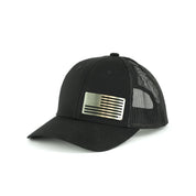 American Flag Stainless Steel Badge Hat