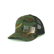 American Flag Stainless Steel Badge Hat