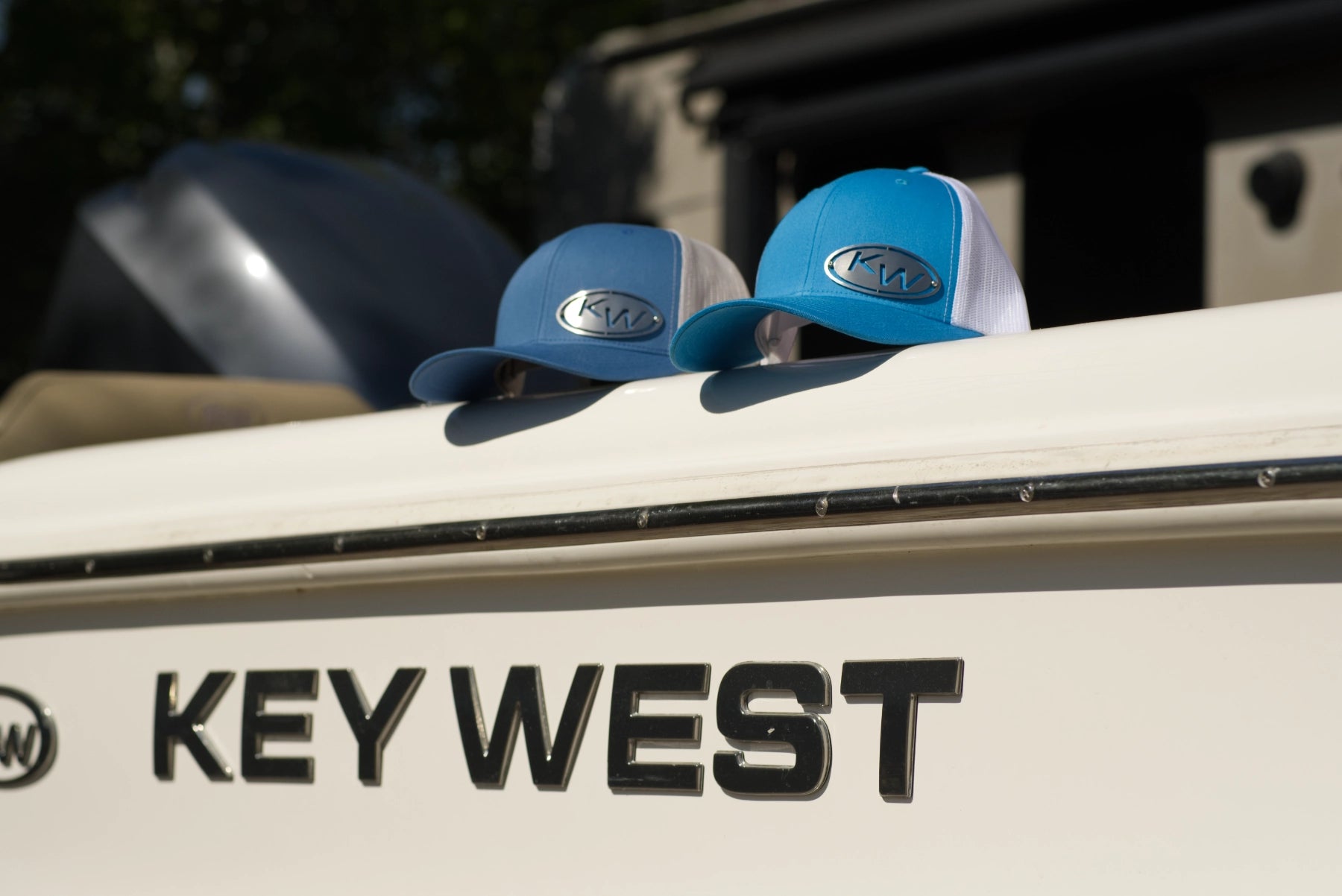 Key West Boats Stainless Steel Badge Hat