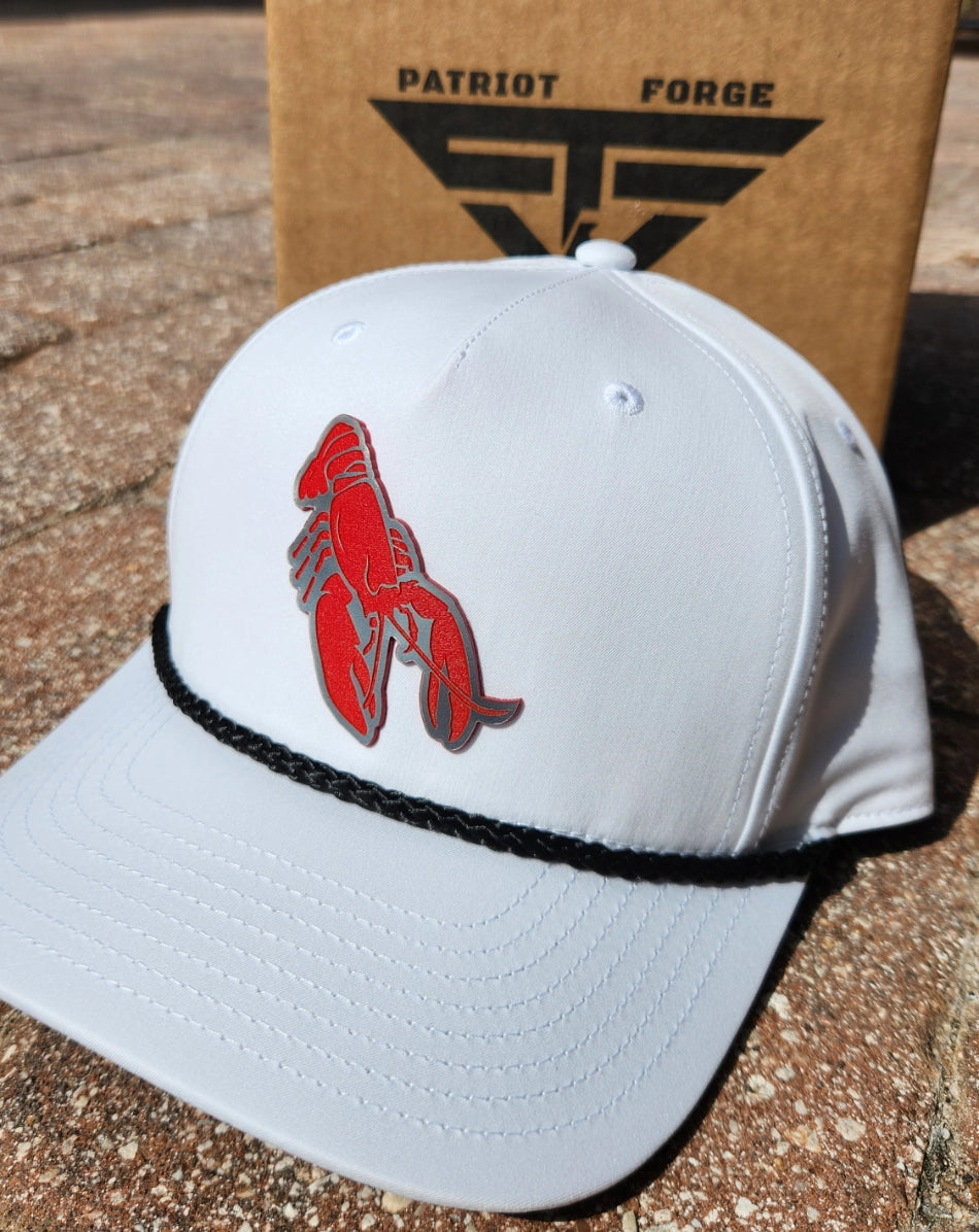 Custom Polymer Brushed Metal Badge Hats