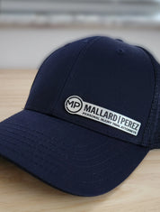 Custom Polymer Brushed Metal Badge Hats