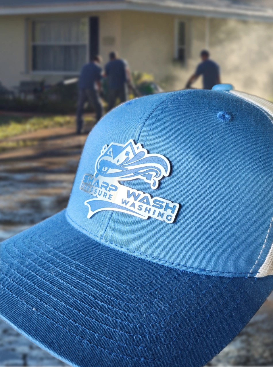 Custom Polymer Brushed Metal Badge Hats