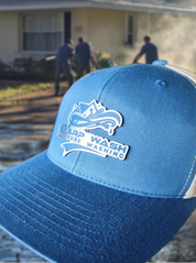 Custom Polymer Brushed Metal Badge Hats