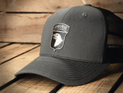 101st Airborne Brushed Metal Badge Hat - Officially Licensed U.S. Army