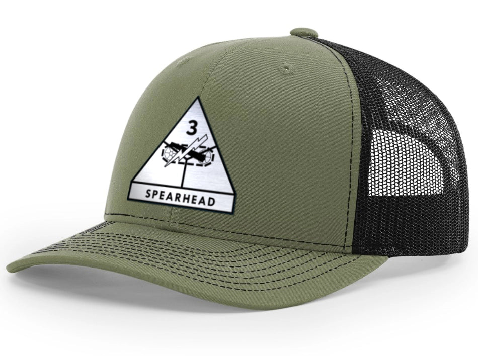 3rd Armored Division Brushed Metal Badge Hat - Officially Licensed U.S. Army