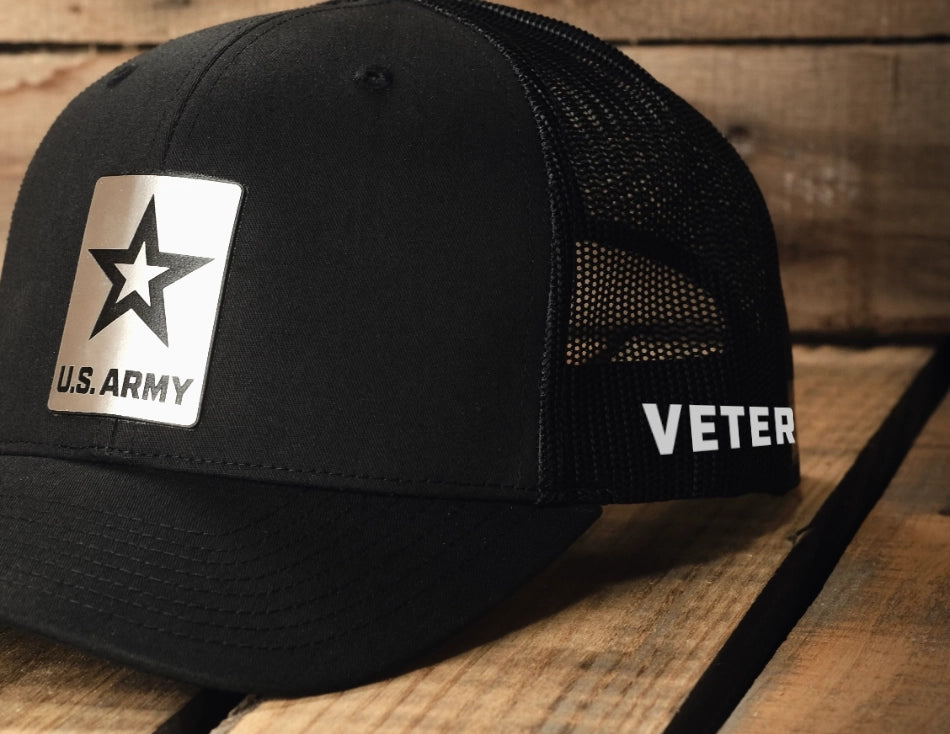 U.S. Army Brushed Metal Badge Hat - Officially Licensed U.S. Army