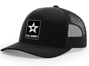U.S. Army Brushed Metal Badge Hat reverse engrave - Officially Licensed U.S. Army