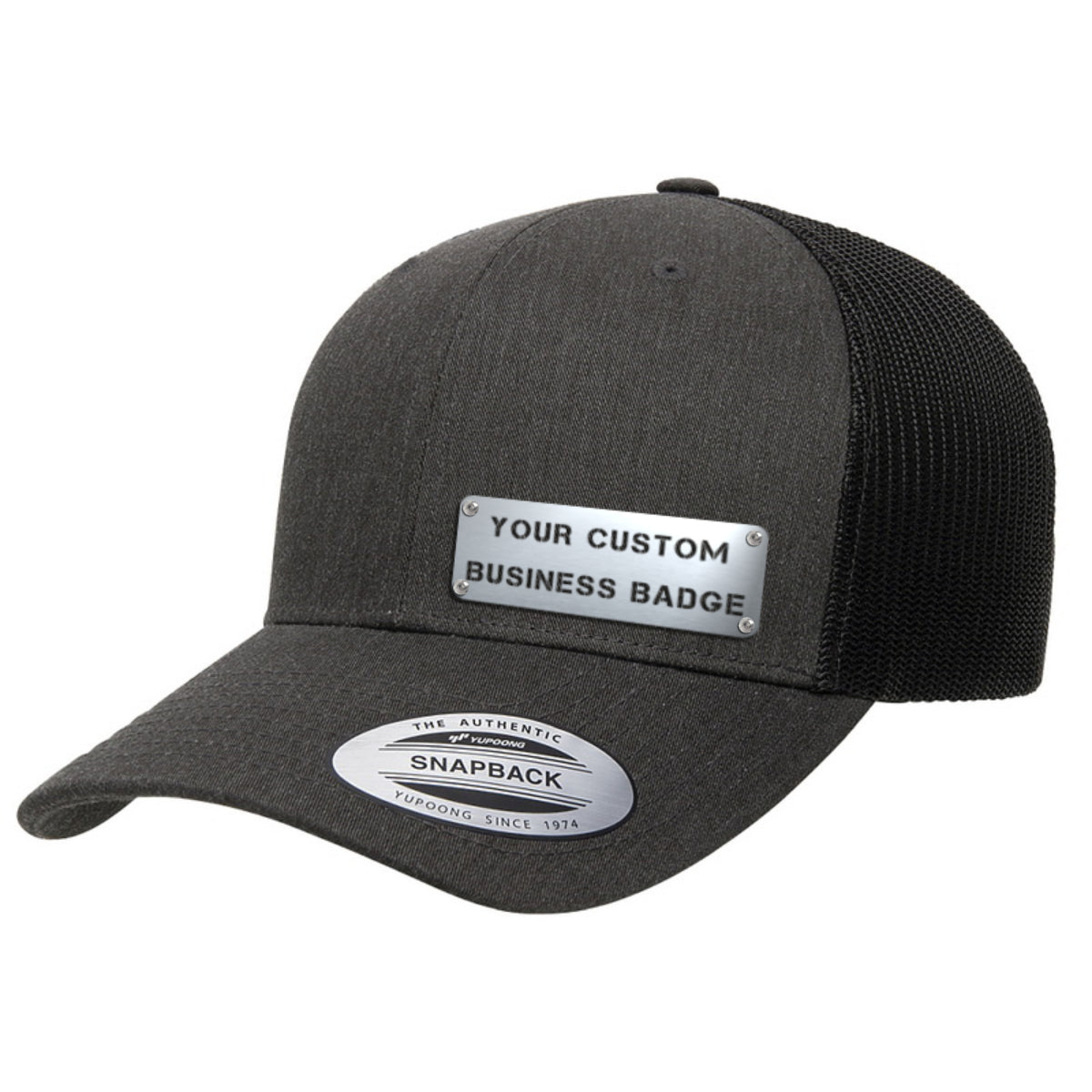 Custom Metal Badge Hats for Business