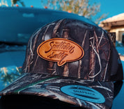 Custom Engraved & Cut Full Grain Leather Patch Hat