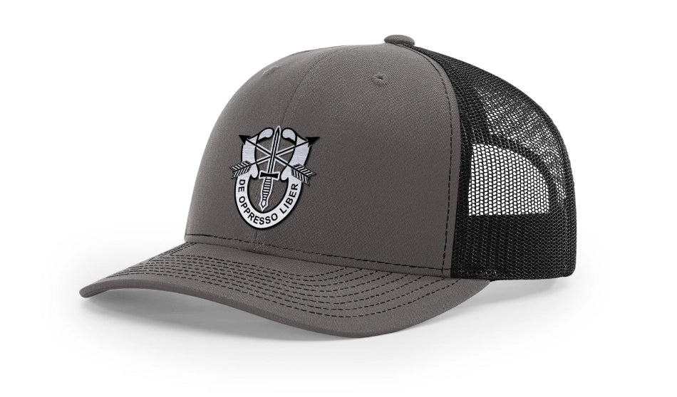 Special Forces - Green Beret Brushed Metal Badge Hat  - Officially Licensed U.S. Army
