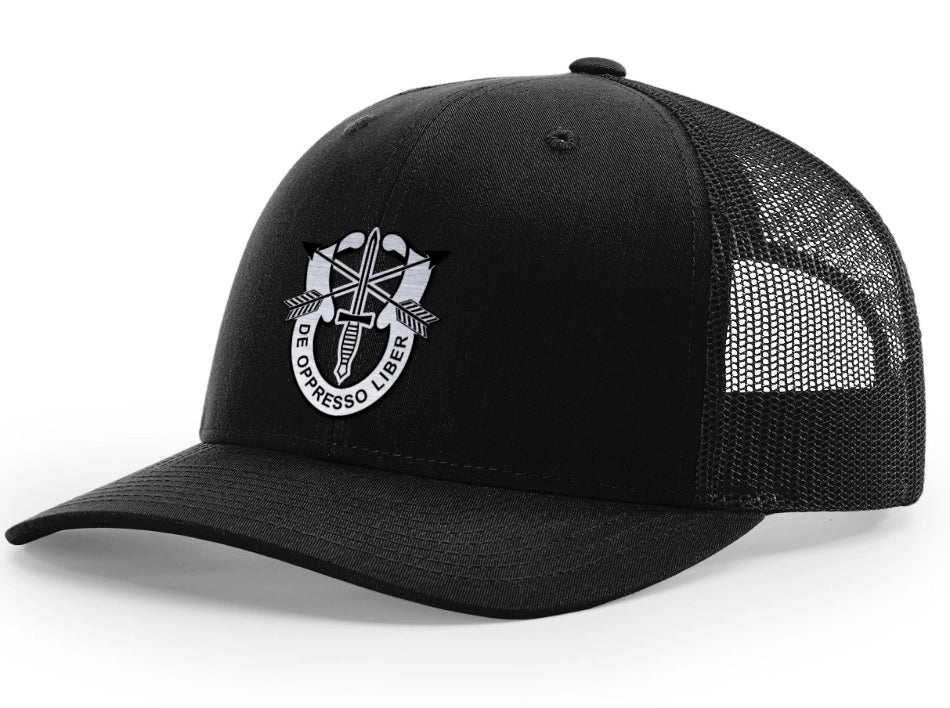 Special Forces - Green Beret Brushed Metal Badge Hat  - Officially Licensed U.S. Army