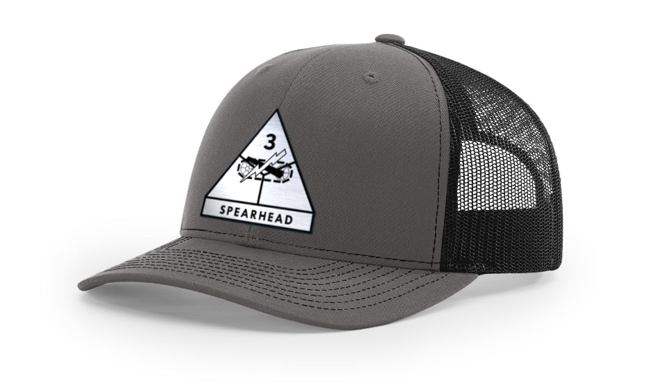 3rd Armored Division Brushed Metal Badge Hat - Officially Licensed U.S. Army
