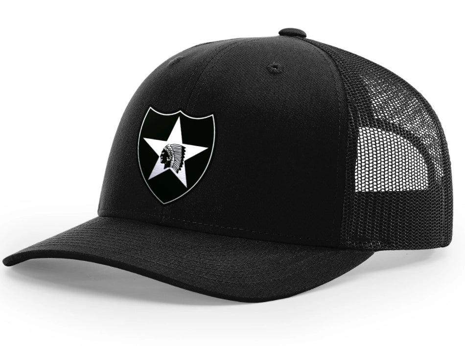 2nd Infantry Division Brushed Metal Badge Hat - Officially Licensed U.S. Army