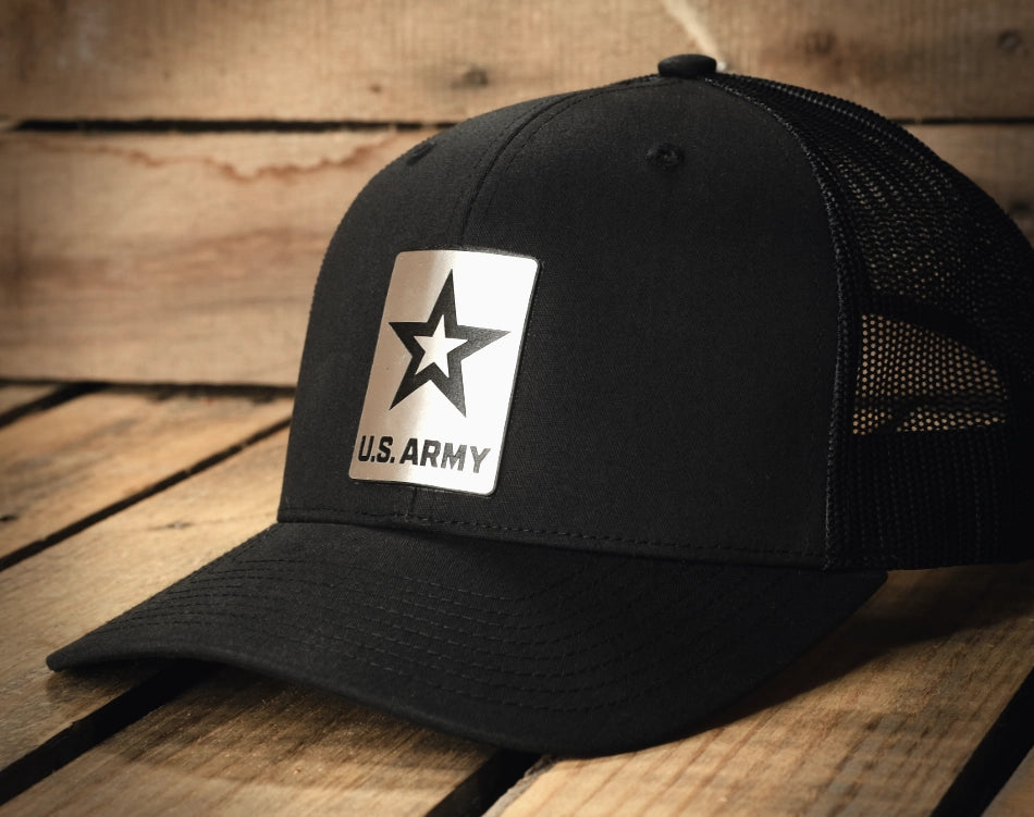 U.S. Army Brushed Metal Badge Hat - Officially Licensed U.S. Army