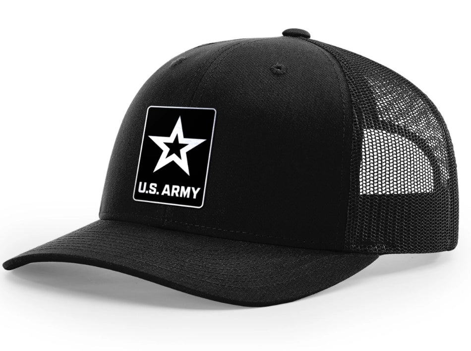 U.S. Army Brushed Metal Badge Hat reverse engrave - Officially Licensed U.S. Army