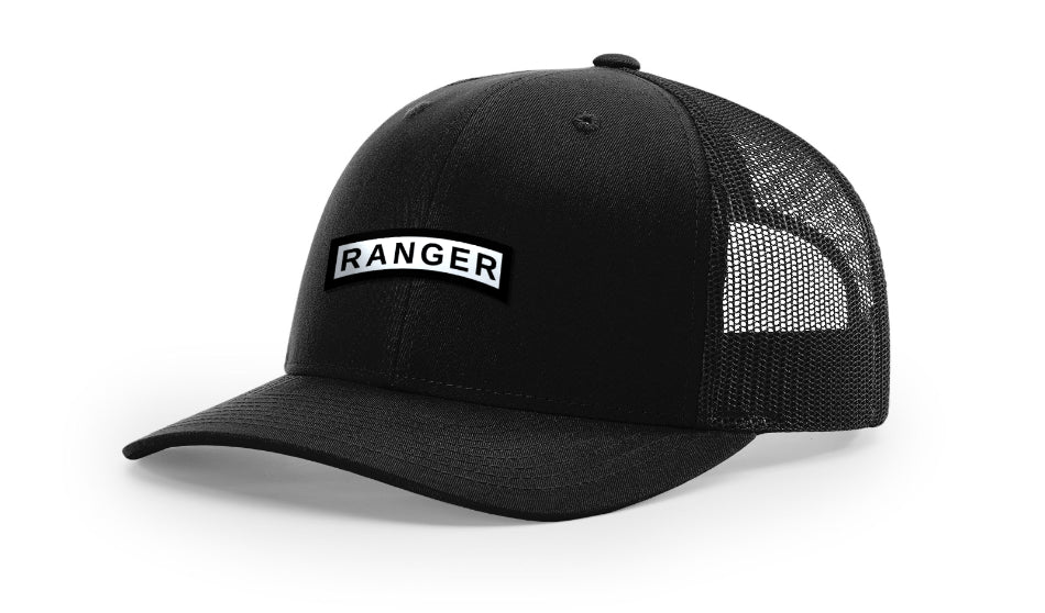 Ranger Tab Brushed Metal Badge Hat - Officially Licensed U.S. Army
