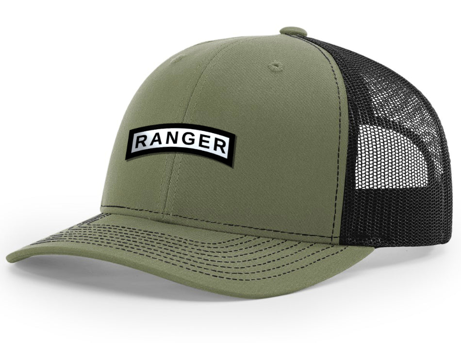 Ranger Tab Brushed Metal Badge Hat - Officially Licensed U.S. Army